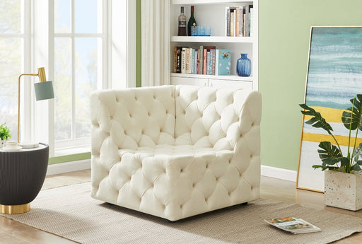 Tuft Cream Velvet Modular Corner Chair - 680Cream-Corner - Vega Furniture