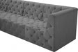 Tuft Grey Velvet Modular 128" Sofa - 680Grey-S128 - Vega Furniture