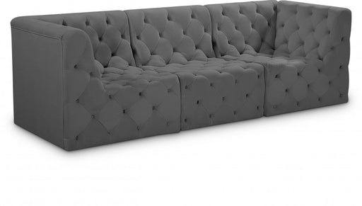 Tuft Grey Velvet Modular 99" Sofa - 680Grey-S99 - Vega Furniture