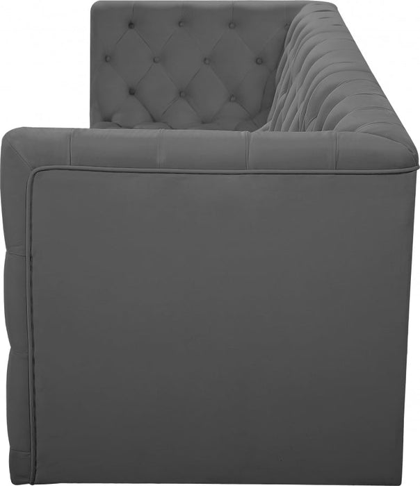 Tuft Grey Velvet Modular 99" Sofa - 680Grey-S99 - Vega Furniture