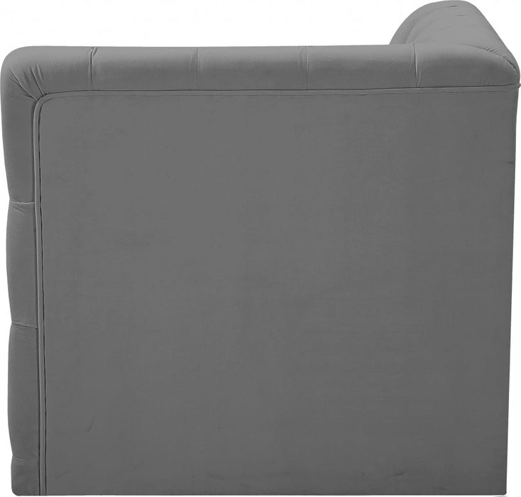 Tuft Grey Velvet Modular Corner Chair - 680Grey-Corner - Vega Furniture