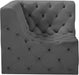 Tuft Grey Velvet Modular Corner Chair - 680Grey-Corner - Vega Furniture