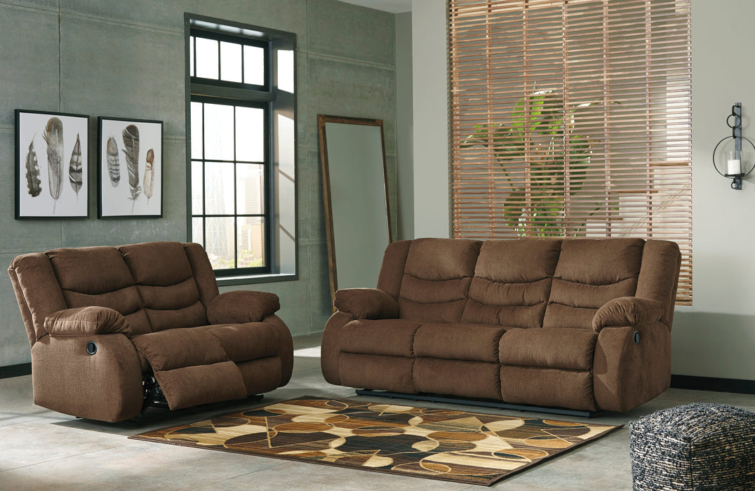 Tulen Chocolate Reclining Living Room Set - SET | 9860588 | 9860586 - Vega Furniture