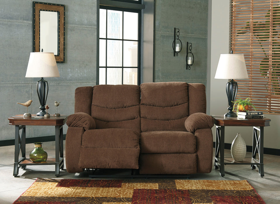 Tulen Chocolate Reclining Living Room Set - SET | 9860588 | 9860586 - Vega Furniture