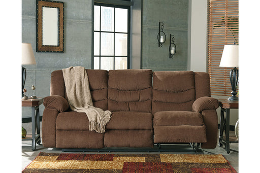 Tulen Chocolate Reclining Sofa - 9860588 - Vega Furniture
