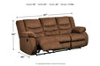 Tulen Chocolate Reclining Sofa - 9860588 - Vega Furniture