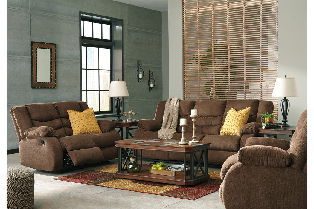 Tulen Chocolate Reclining Sofa - 9860588 - Vega Furniture
