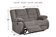 Tulen Gray Reclining Loveseat - 9860686 - Vega Furniture