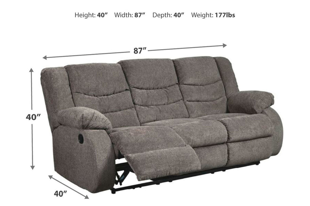 Tulen Gray Reclining Sofa - 9860688 - Vega Furniture