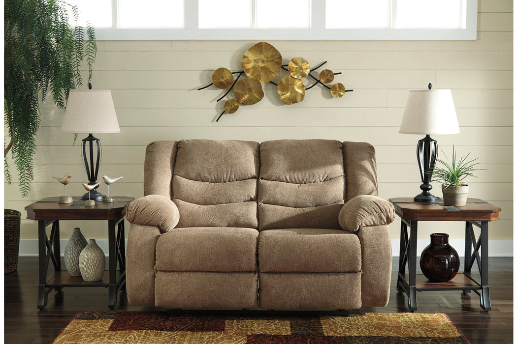 Tulen Mocha Reclining Loveseat - 9860486 - Vega Furniture