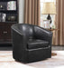 Turner Dark Brown Upholstery Sloped Arm Accent Swivel Chair - 902098 - Vega Furniture