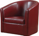 Turner Red Upholstery Sloped Arm Accent Swivel Chair - 902099 - Vega Furniture