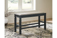 Tyler Creek Antique Black Counter Height Bench - D736-09 - Vega Furniture