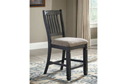 Tyler Creek Black/Grayish Brown Counter Height Barstool, Set of 2 - D736-124 - Vega Furniture