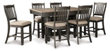 Tyler Creek Black/Grayish Brown Counter Height Set - SET | D736-32 | D736-124(2) - Vega Furniture
