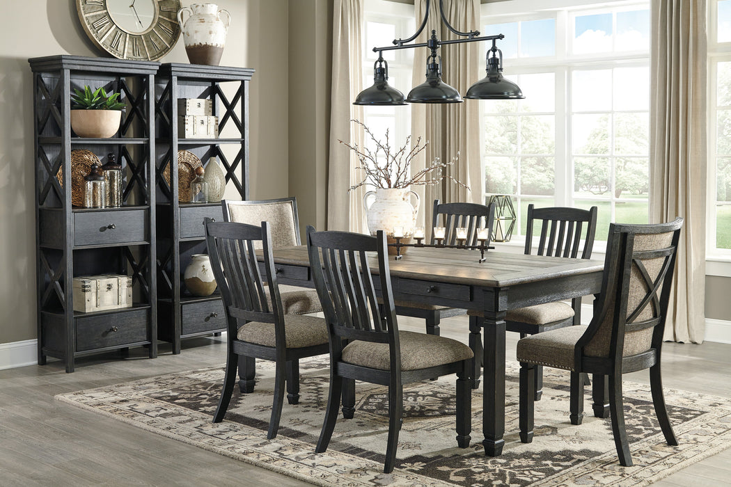 Tyler Creek Black/Grayish Brown Rectangular Dining Set - SET | D736-25 | D736-01(2) - Vega Furniture