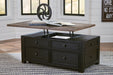 Tyler Creek Grayish Brown/Black Coffee Table with Lift Top - T736-20 - Vega Furniture