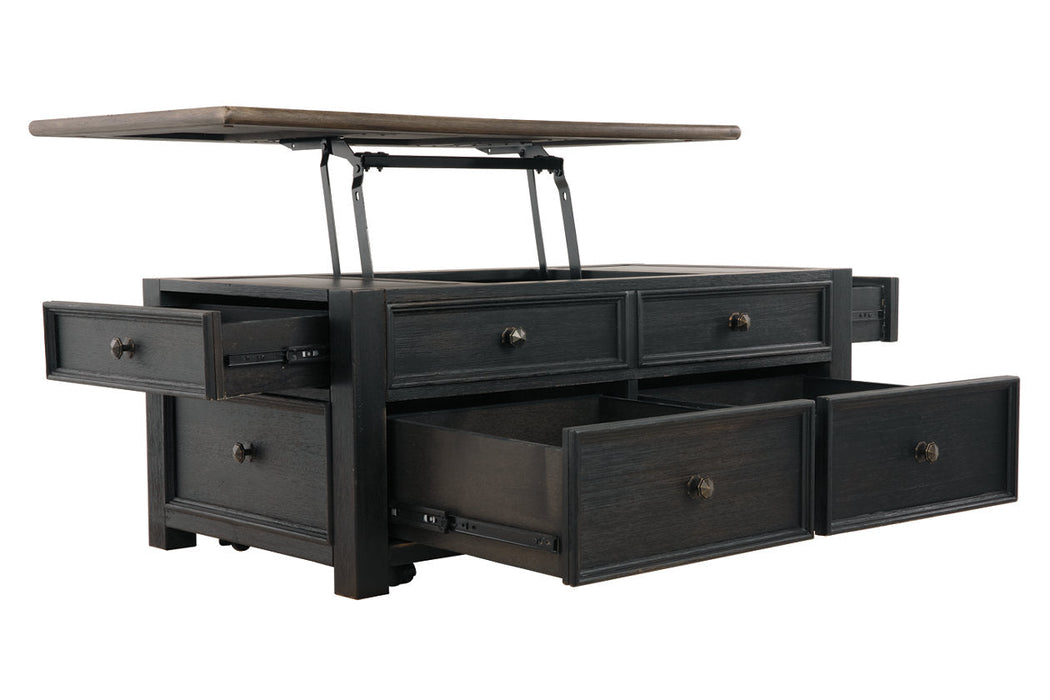 Tyler Creek Grayish Brown/Black Coffee Table with Lift Top - T736-20 - Vega Furniture