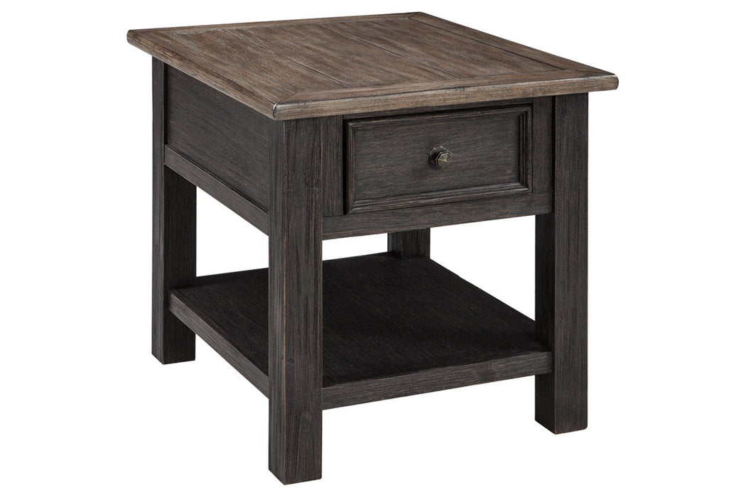 Tyler Creek Grayish Brown/Black End Table - T736-3 - Vega Furniture