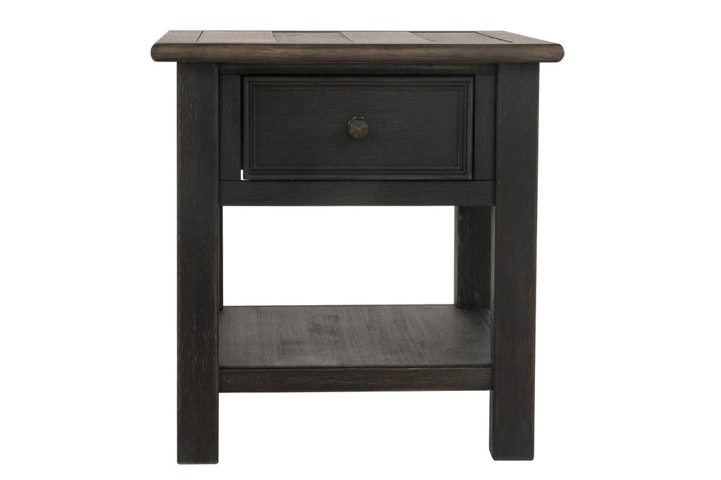 Tyler Creek Grayish Brown/Black End Table - T736-3 - Vega Furniture