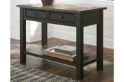 Tyler Creek Grayish Brown/Black Sofa/Console Table - T736-4 - Vega Furniture