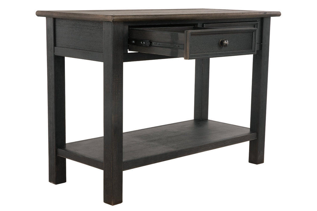 Tyler Creek Grayish Brown/Black Sofa/Console Table - T736-4 - Vega Furniture