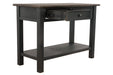 Tyler Creek Grayish Brown/Black Sofa/Console Table - T736-4 - Vega Furniture