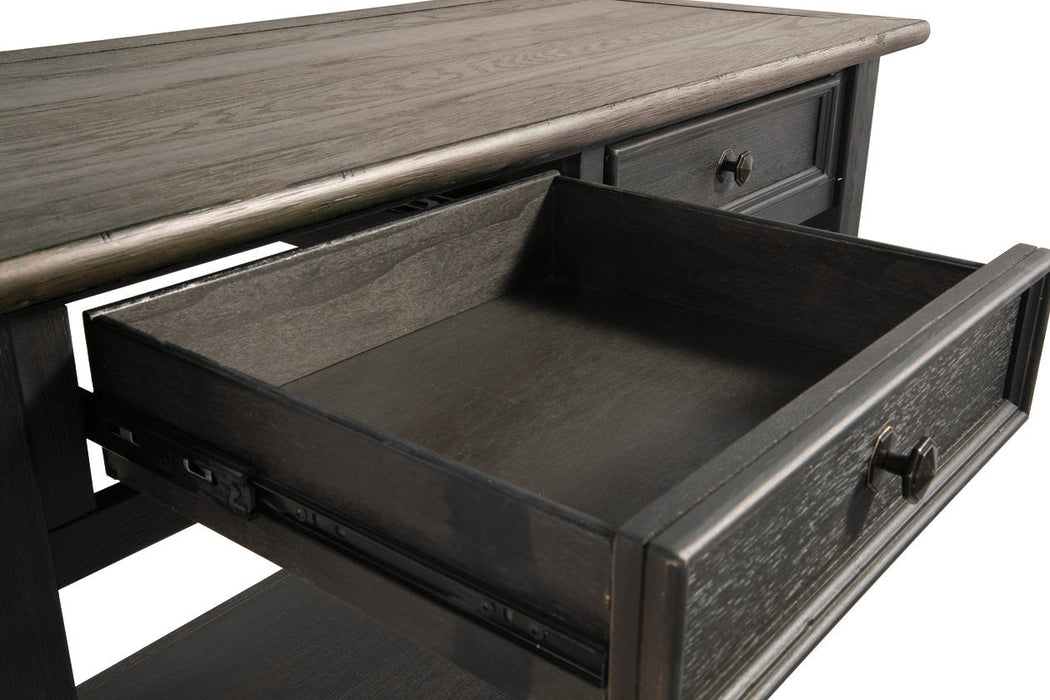 Tyler Creek Grayish Brown/Black Sofa/Console Table - T736-4 - Vega Furniture