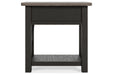 Tyler Creek Two-tone Chairside End Table - T736-107 - Vega Furniture