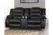 Vacherie Black Reclining Loveseat with Console - 7930894 - Vega Furniture