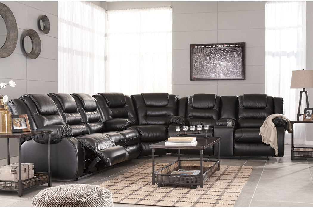 Vacherie Black Reclining Sofa - 7930888 - Vega Furniture