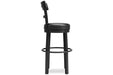 Valebeck Black Bar Height Barstool - D546-630 - Vega Furniture