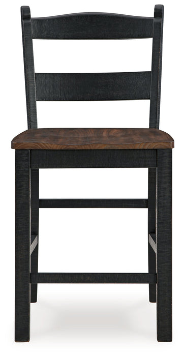 Valebeck Black/Brown Counter Height Barstool, Set of 2 - D546-724 - Vega Furniture