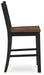 Valebeck Black/Brown Counter Height Barstool, Set of 2 - D546-724 - Vega Furniture