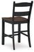 Valebeck Black/Brown Counter Height Barstool, Set of 2 - D546-724 - Vega Furniture