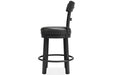 Valebeck Black Counter Height Barstool - D546-624 - Vega Furniture