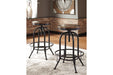 Valebeck Brown/Black Bar Height Barstool, Set of 2 - D546-230 - Vega Furniture