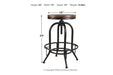 Valebeck Brown/Black Bar Height Barstool, Set of 2 - D546-230 - Vega Furniture