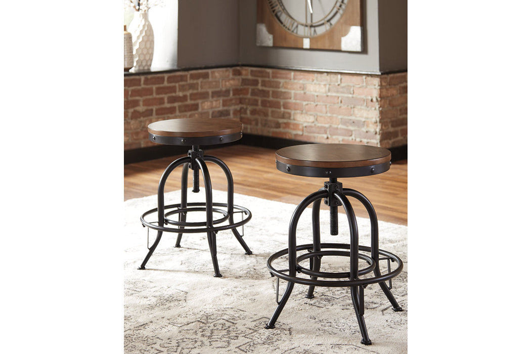 Valebeck Brown/Black Counter Height Barstool, Set of 2 - D546-224 - Vega Furniture