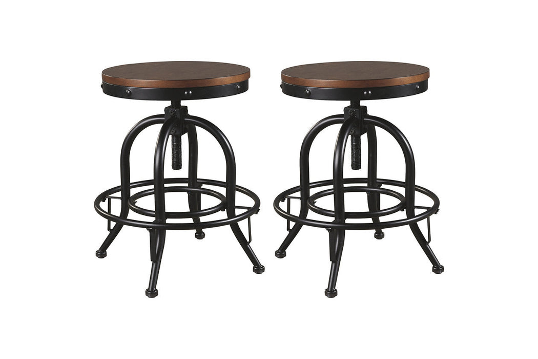 Valebeck Brown/Black Counter Height Barstool, Set of 2 - D546-224 - Vega Furniture