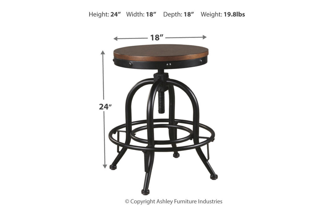 Valebeck Brown/Black Counter Height Barstool, Set of 2 - D546-224 - Vega Furniture
