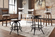 Valebeck Brown/Black Counter Height Barstool, Set of 2 - D546-224 - Vega Furniture