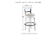Valebeck White Bar Height Barstool - D546-530 - Vega Furniture