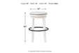 Valebeck White/Black Bar Height Stool - D546-330 - Vega Furniture