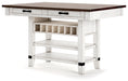 Valebeck White/Brown Counter Height Dining Table - D546-32 - Vega Furniture