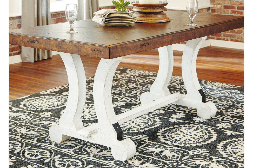 Valebeck White/Brown Dining Table - D546-35 - Vega Furniture
