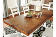 Valebeck White/Brown Dining Table - D546-35 - Vega Furniture