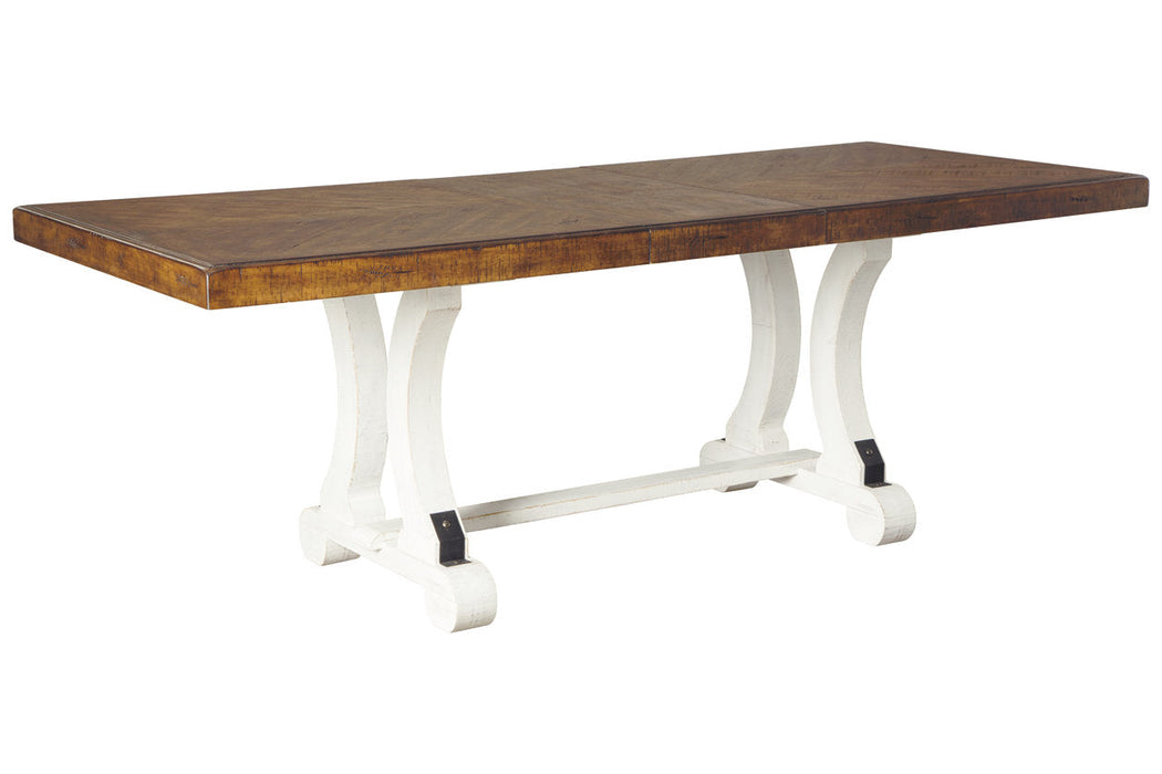 Valebeck White/Brown Dining Table - D546-35 - Vega Furniture