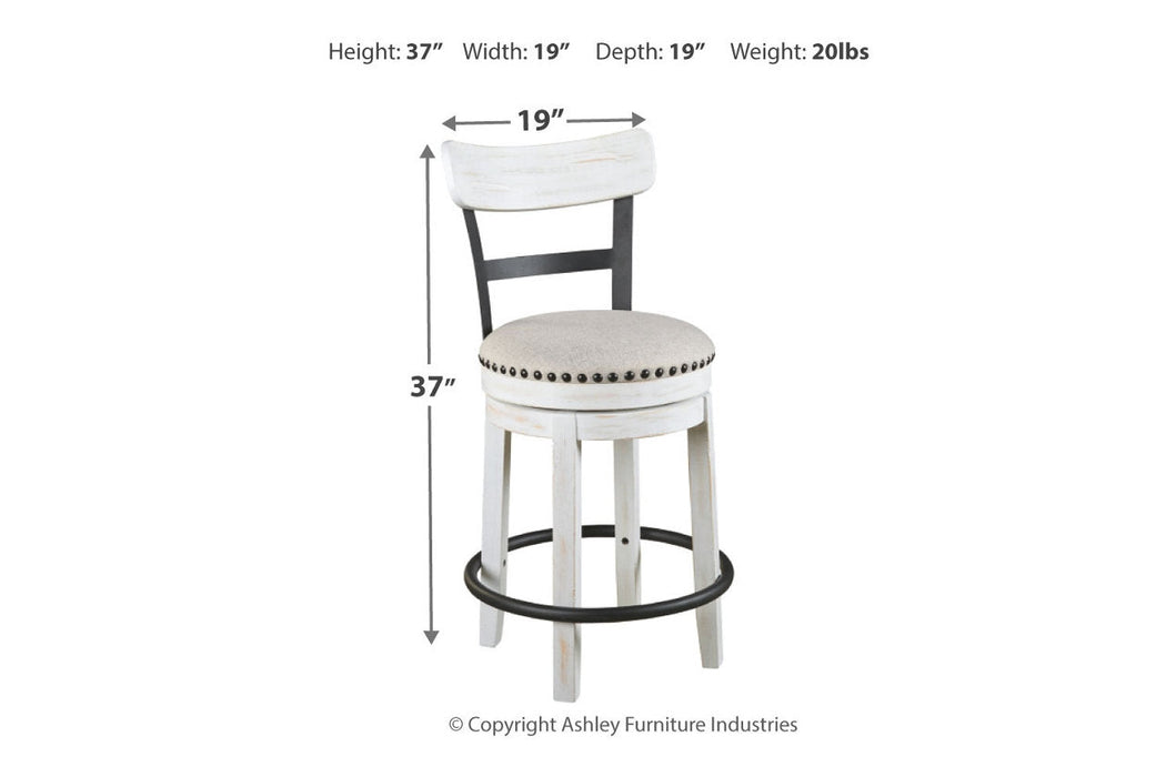 Valebeck White Counter Height Barstool - D546-524 - Vega Furniture