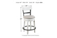 Valebeck White Counter Height Barstool - D546-524 - Vega Furniture